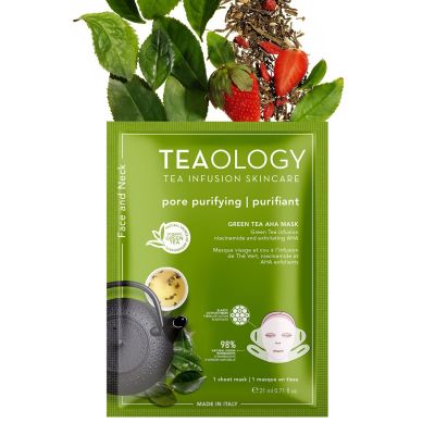 TEAOLOGY GREEN TEA AHA FACE MASK Attīroša sejas maska