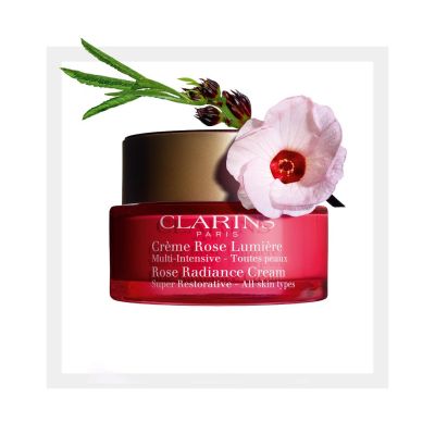 CLARINS Super Restorative Rose Radiance Cream  Krēms sejas mirdzumam