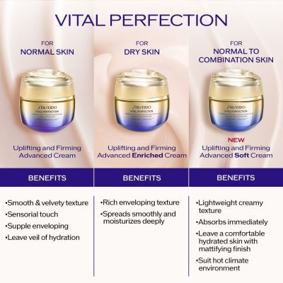 SHISEIDO Vital Perfection Uplifting and Firming Advanced Cream Soft Atjaunojošs sejas krēms