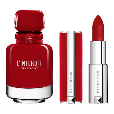 GIVENCHY  L'interdit EDP, Le Rouge Deep Velvet 37 lūpų dažai Dāvanu komplekts sievietēm