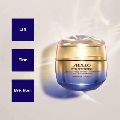 SHISEIDO UPLIFTING AND FIRMING ADVANCED CREAM ENRICHED Pretgrumbu sejas krēms