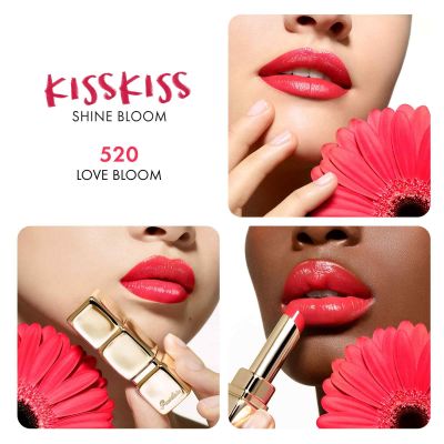 GUERLAIN KissKiss Shine Bloom Lūpu krāsa no 95% dabīgu sastāvdaļu 