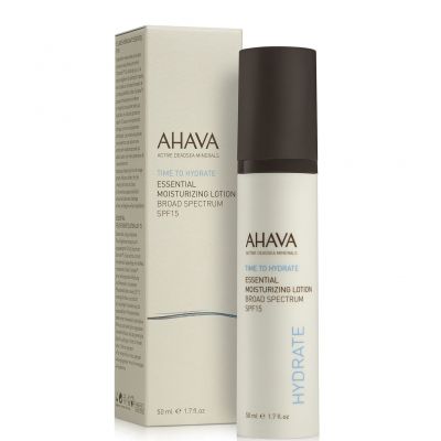AHAVA Time to Hydrate Essential Moisturizing Lotion SPF15 Mitrinošs sejas losjons normālai un sausai ādai