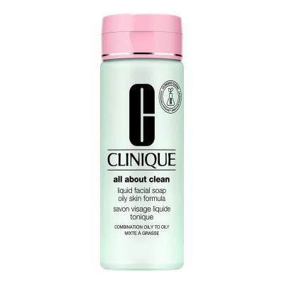 CLINIQUE All About Clean Liquid Facial Soap Oily Skin Formula Attīrošas ziepes
