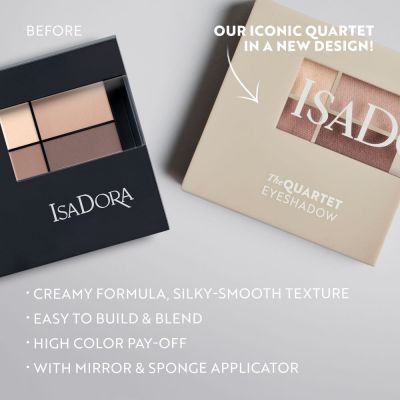 ISADORA The Quartet 4 toņu acu ēnu palete