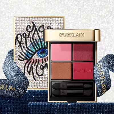 GUERLAIN OMBRES G  A STUNNING RHINESTONE WINK IN LIMITED EDITION 4 toņu acu ēnu palete