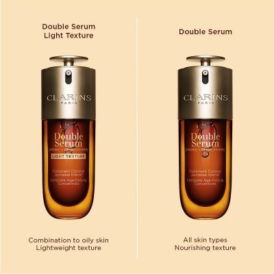 CLARINS Double Serum Light Texture Visaptverošs serums sejas ādai pret novecošanos